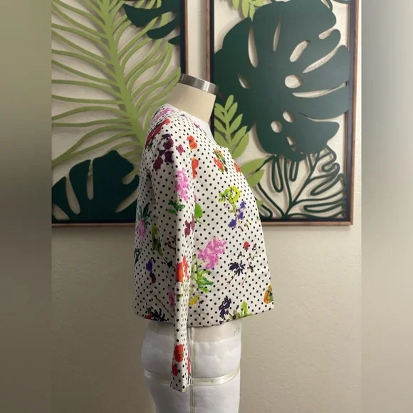 Oscar de la Renta Printed Silk Light Jacket